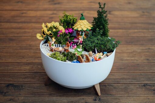 Mini ogród dla dzieci - zestaw Wróżki1- to zabawka do ogrodu, dekoracja w donicy.
