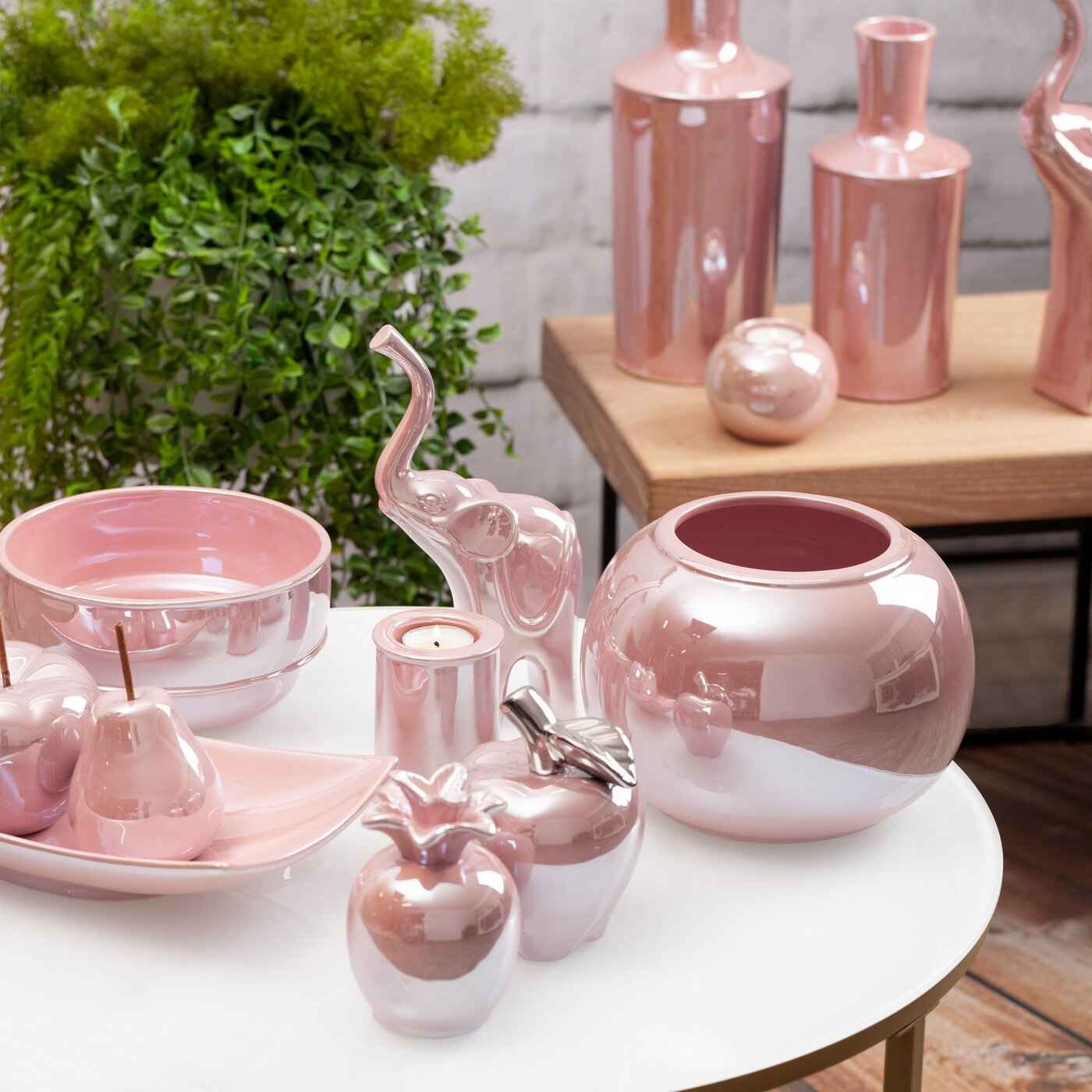 Ananas ceramiczny różowy - obrazek 4