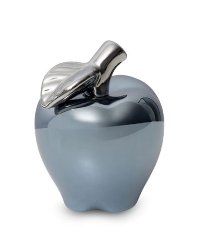 Jabłko ceramiczne granatowe to piękna ozdoba do nowoczesnego salonu.