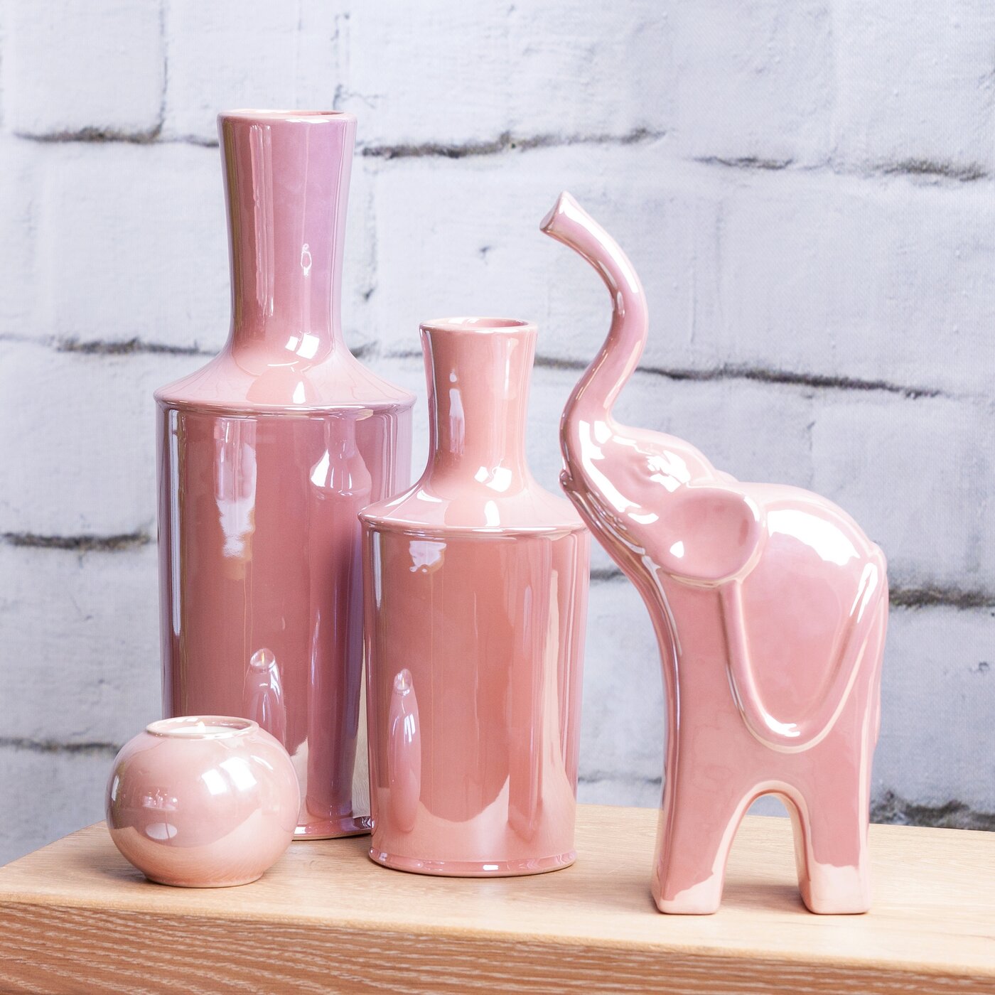 Ananas ceramiczny różowy - obrazek 3