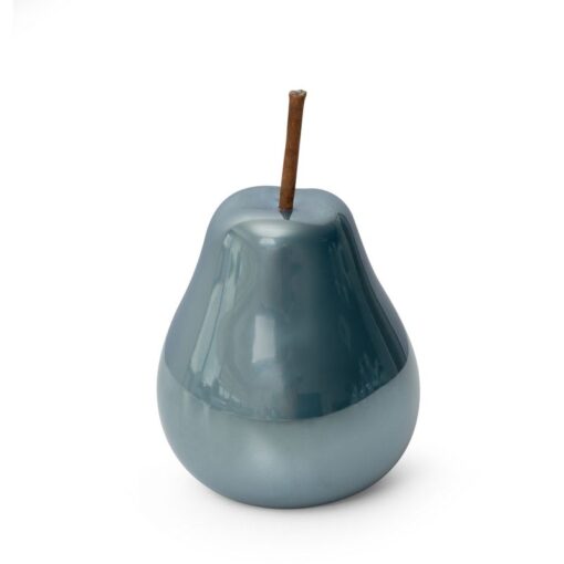 Figurka ceramiczna gruszka turkusowa to minimalistyczna dekoracja pełna elegancji.