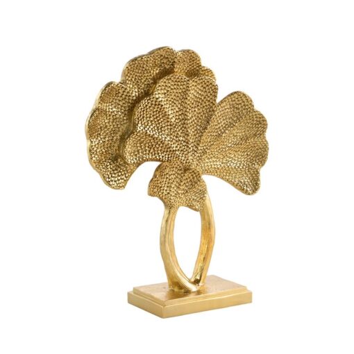 Złoty liść miłorząb to elegancka i wyjątkowa figurka dekoracyjna, która doda szyku pomieszczeniu.