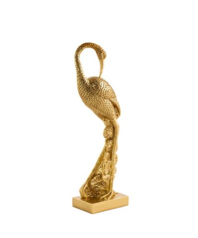 Figurka żuraw dekoracyjna złota to piękny dodatek do salonu.