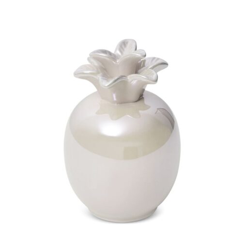 Ananas ceramiczny perłowy to niezwykle elegancka i szykowna dekoracja.