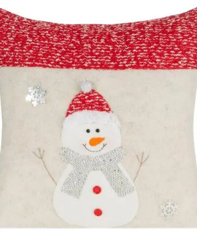 ŚWIĄTECZNA POSZEWKA SNOW 40X40 CM JASNOSZARY