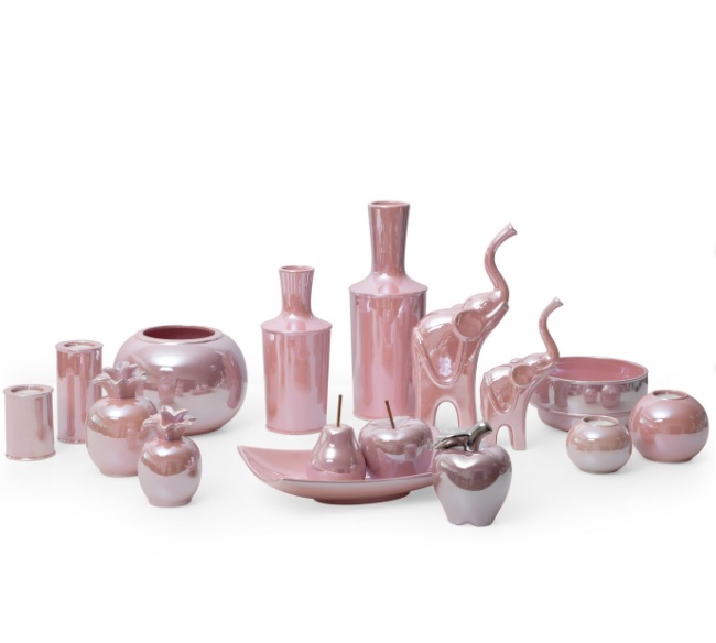 Ananas ceramiczny różowy - obrazek 2