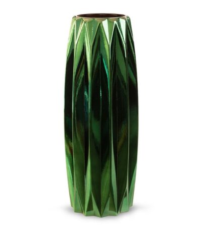 Wazon szklany ozdobny zielony Negro17X45