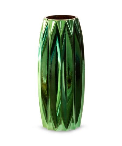 Wazon szklany ozdobny zielony Negro12X30