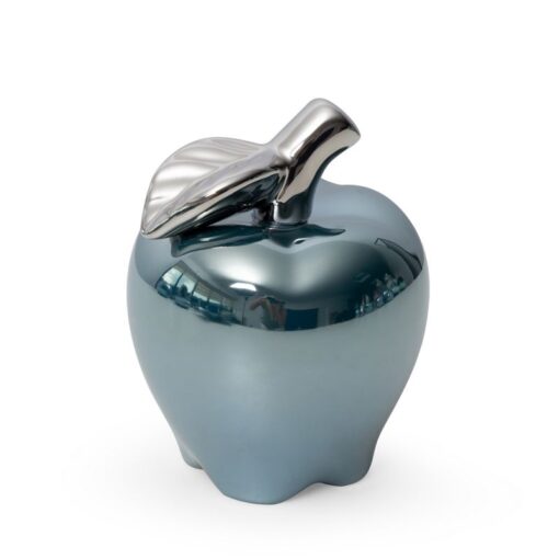 Jabłko ceramiczne turkusowe to figurka ozdobna do nowoczesnych wnętrz.