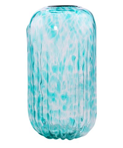 wazon szklany niebieski szkło artystyczne