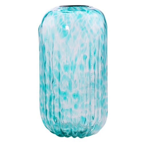 wazon szklany niebieski szkło artystyczne
