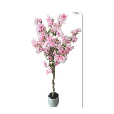 Sztuczne drzewko kwitnące różowe 120 cm