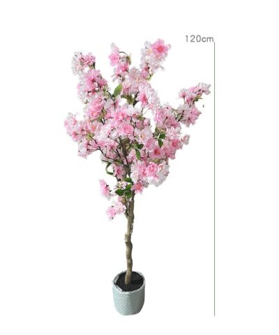Sztuczne drzewko kwitnące różowe 120 cm