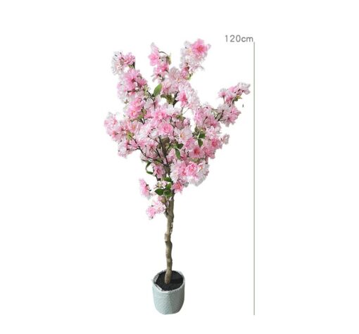 Sztuczne drzewko kwitnące różowe 120 cm