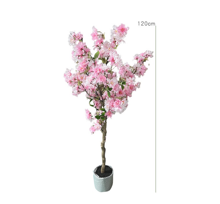 Sztuczne drzewko kwitnące różowe 120 cm