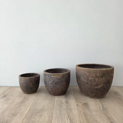 Donica efekt kamienia ceramiczna brązowa Atlantis - Thumbnail Image 5