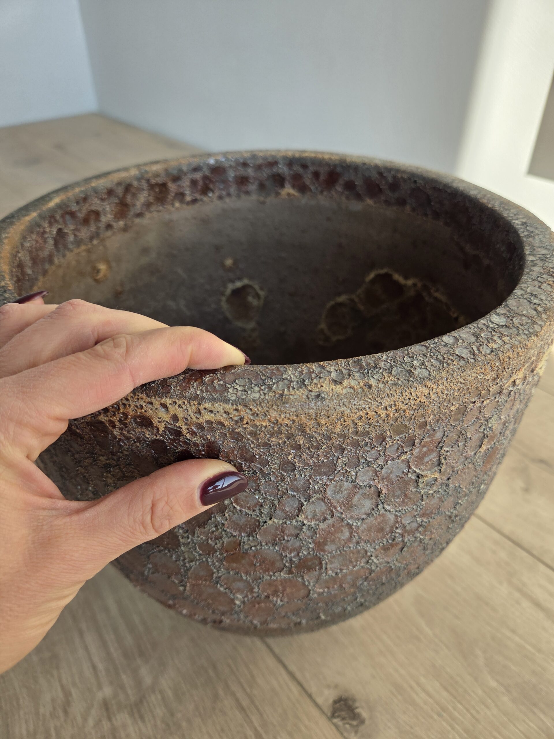 Donica efekt kamienia ceramiczna brązowa Atlantis - obrazek 6