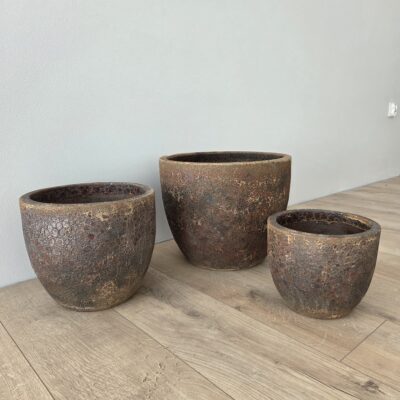 Donica efekt kamienia ceramiczna brązowa Atlantis - Thumbnail Image 11