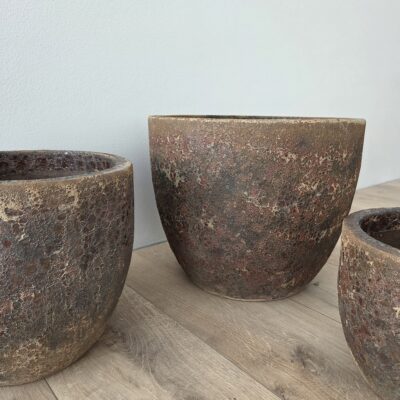 Donica efekt kamienia ceramiczna brązowa Atlantis - Thumbnail Image 10