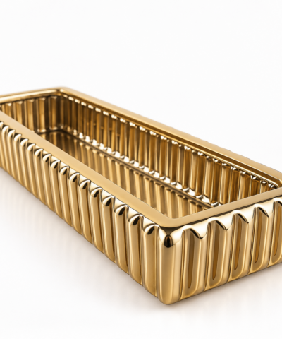Złota taca dekoracyjna Deco Gold